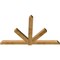 Ekena Millwork Kennewick Rough Sawn Timber Gable Bracket, Western Red Cedar, 96"W x 60"H x 4"D x 6"F, 15/12 Pitch GBW096X60X0406KEN00RWR - alternate 3